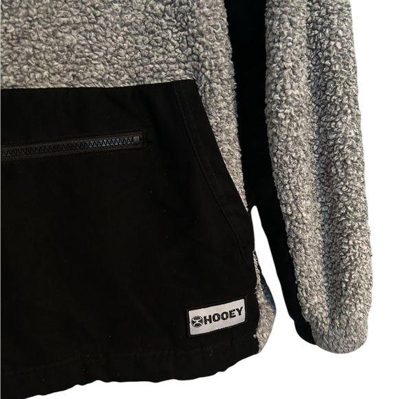 Hooey Fleece Pullover Gray w/ Black Detailing Men’s XL Casual Hoodie Sweatshirt - Picture 3 of 5